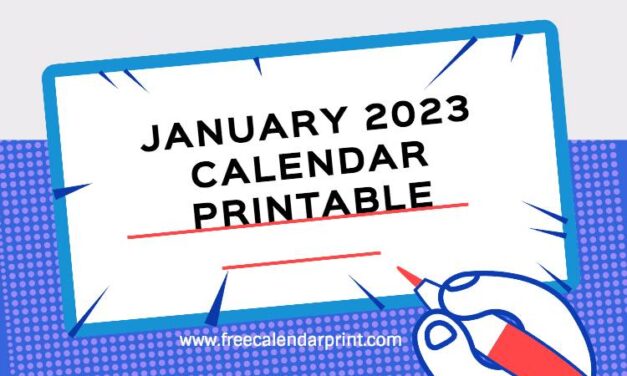 January 2023 Calendar Printable PDF Blank Templates – Download Now