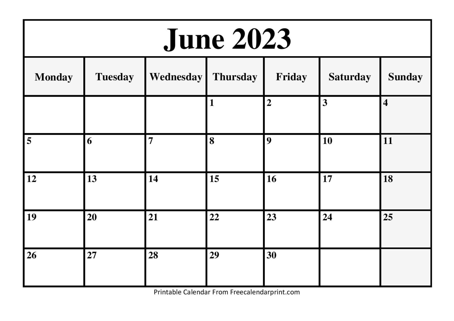 June 2023 Calendar Printable PDF Blank Templates – Print Now | Free ...