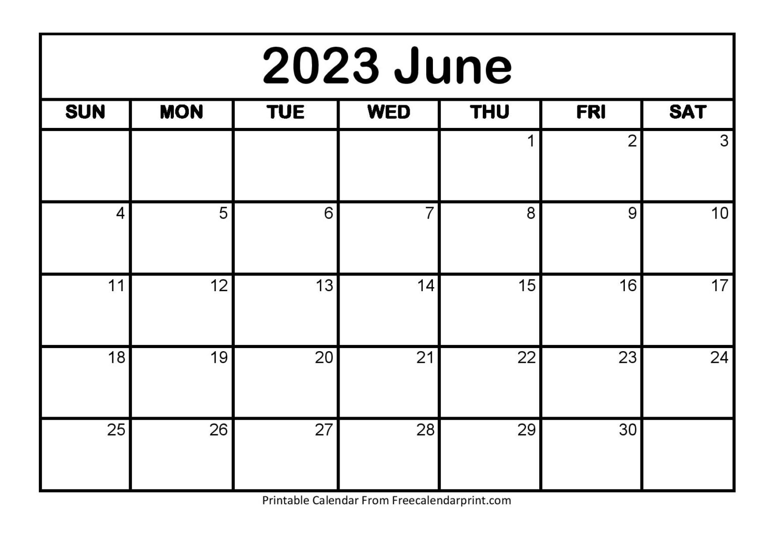 June Printable Calendar Free Pdf