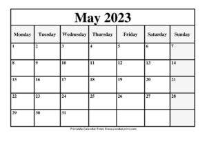 May 2023 Calendar Printable PDF Blank Templates – Print Now | Free 2023 ...