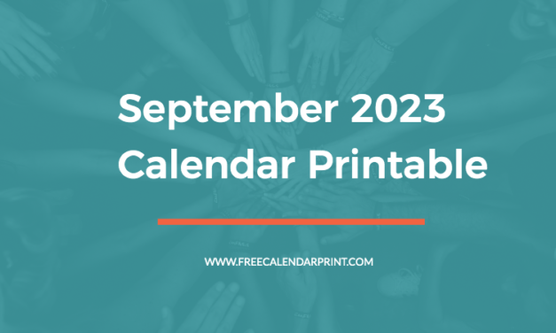 September 2023 Calendar Printable PDF Template