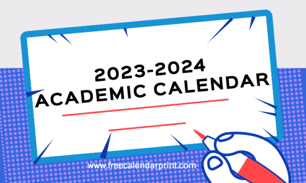 2023-2024 Academic Calendar Printable (School Calendar)