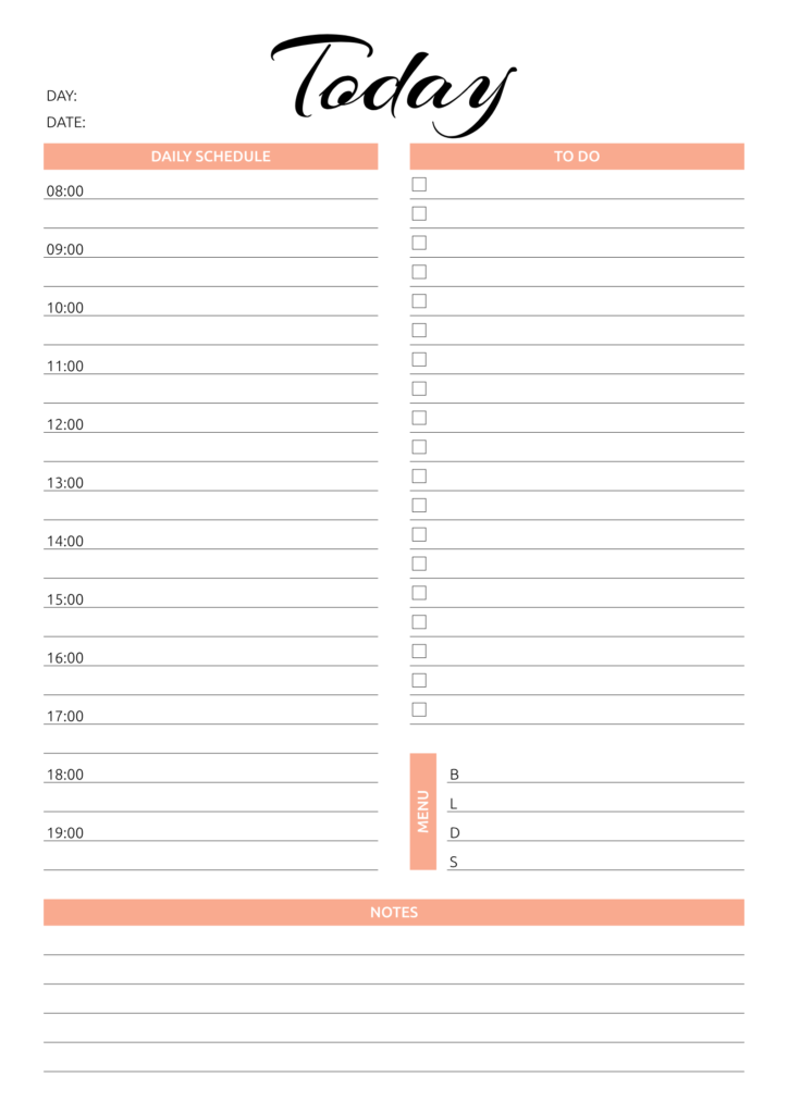 Daily Planner Template