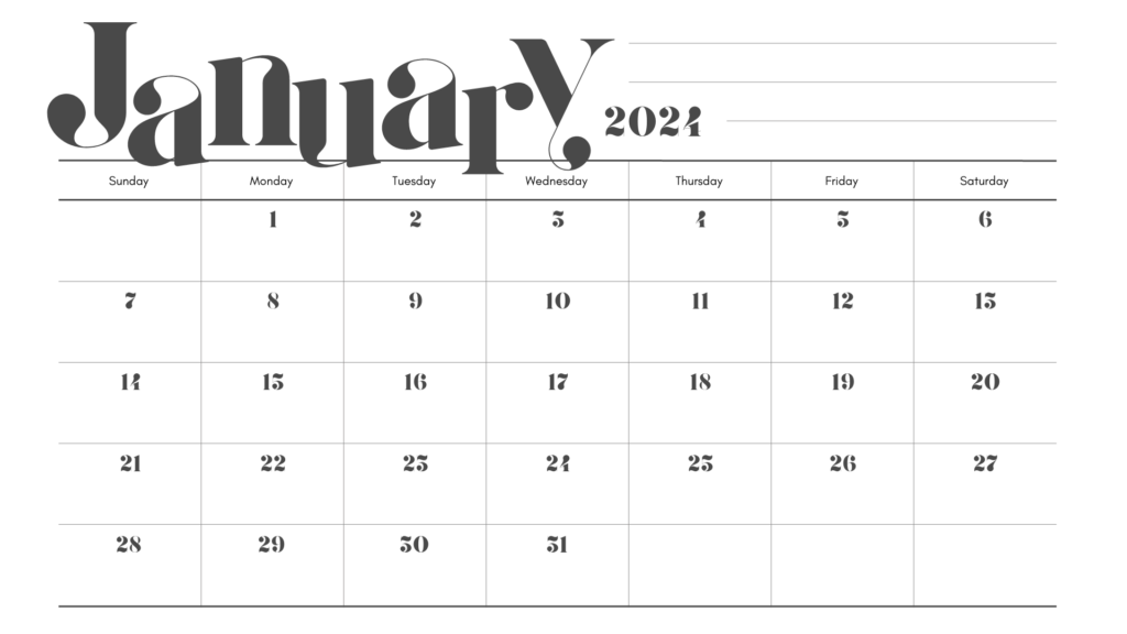 Free Printable Monthly January 2022 Calendar