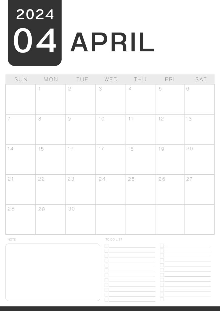 Printable Calendar April 2024