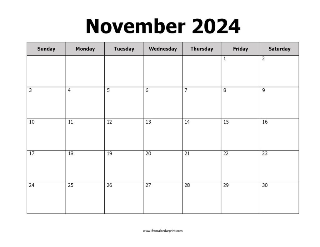 November 2024 Calendar